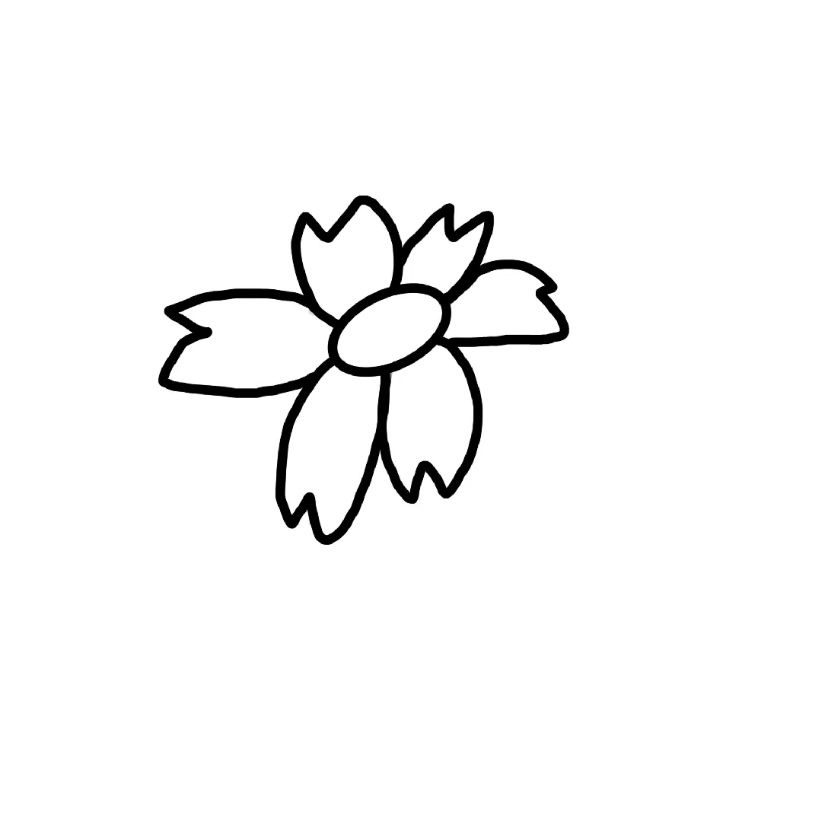 Flower doodle #1 - Step 3