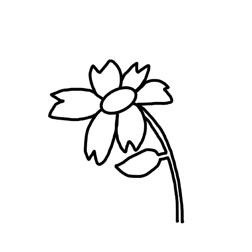 Flower doodle #1 - Step 4