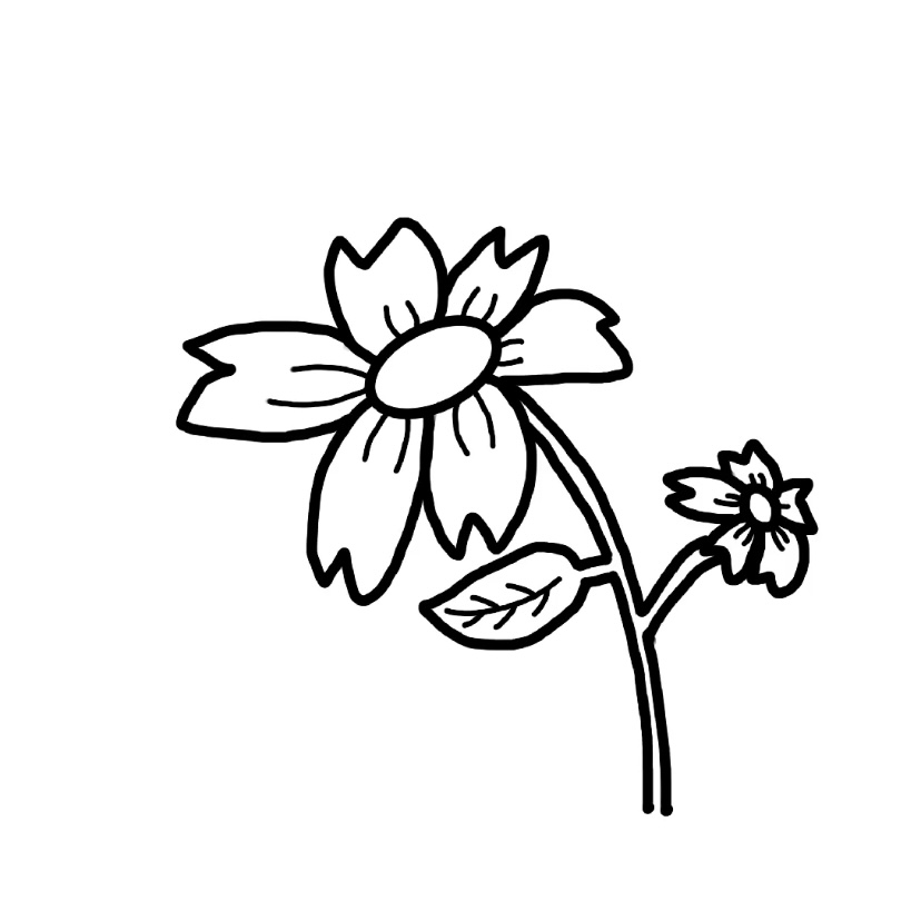 Flower doodle #1 - Step 6