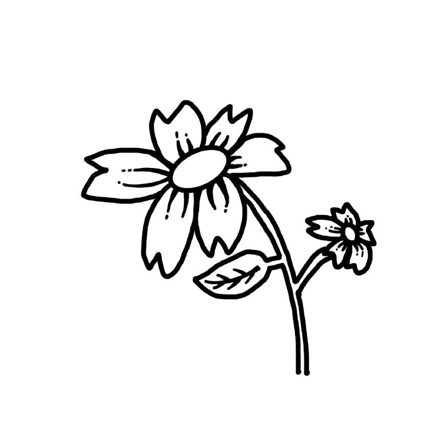 Flower doodle #1 - Step 7