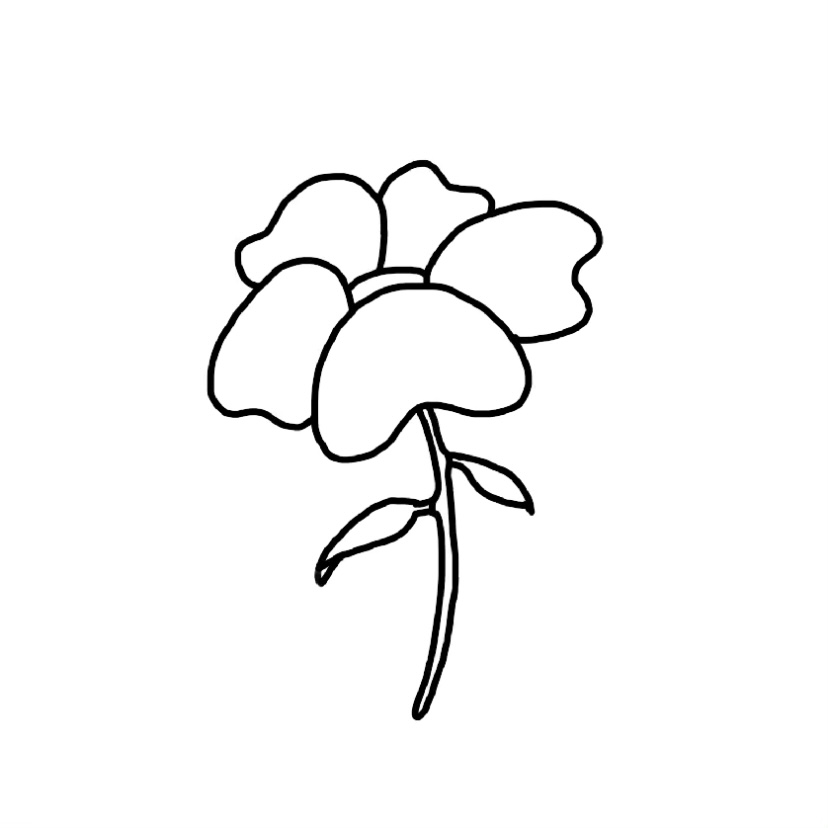 Flower doodle #3 - Step 6