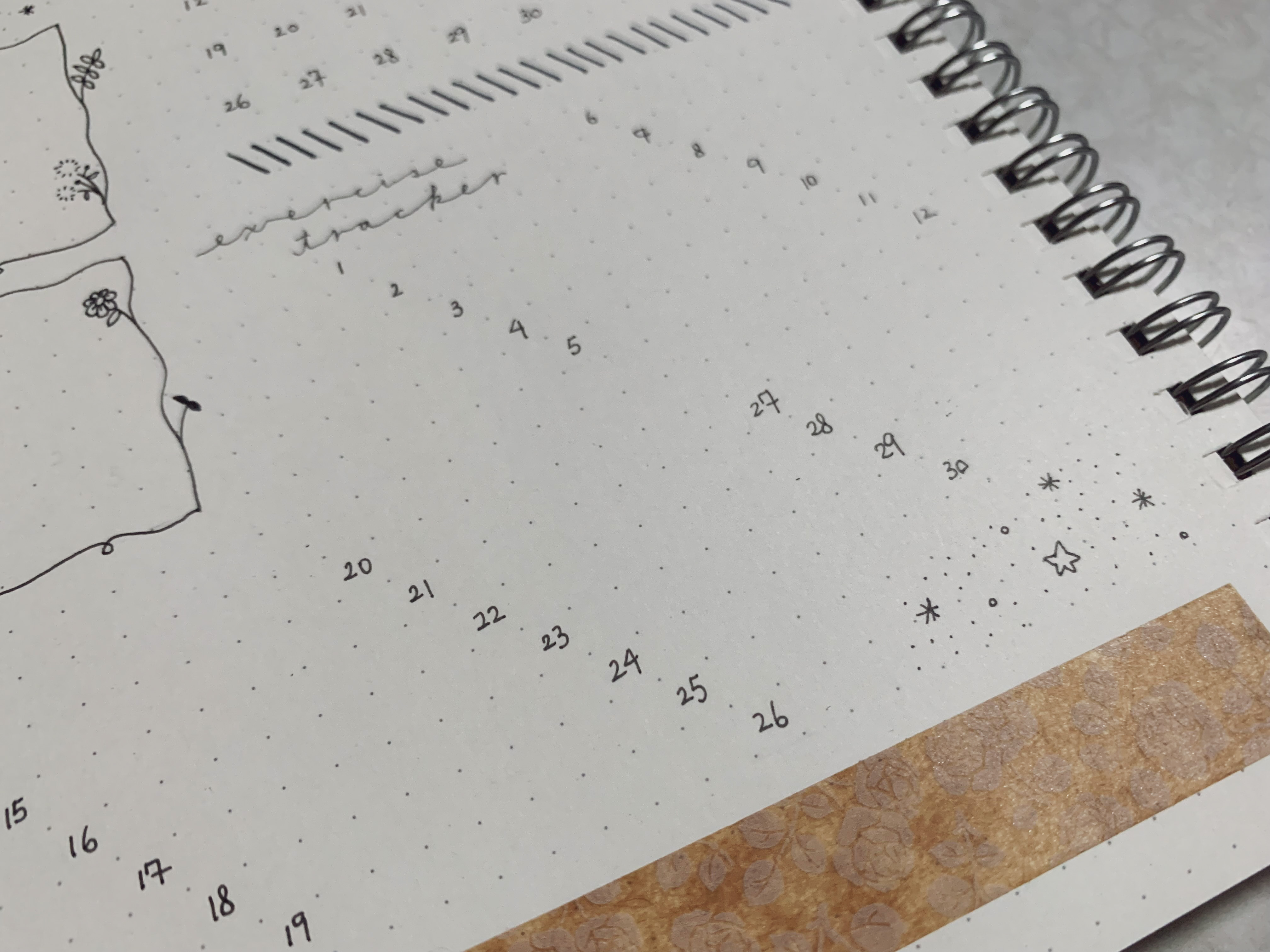 Bullet journal monthly spread ideas #1 - Step 5