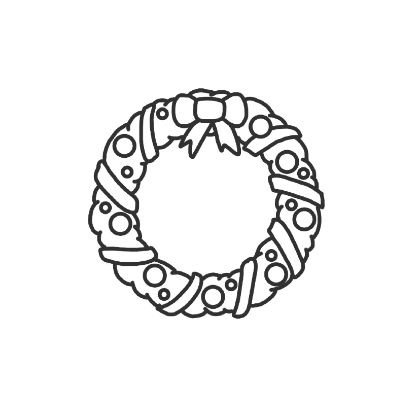 Christmas wreath doodling - Step 5