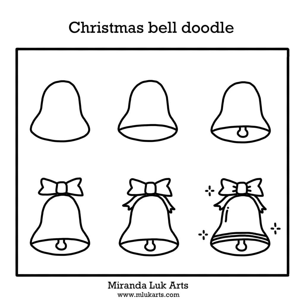 Christmas bell doodle - Steps