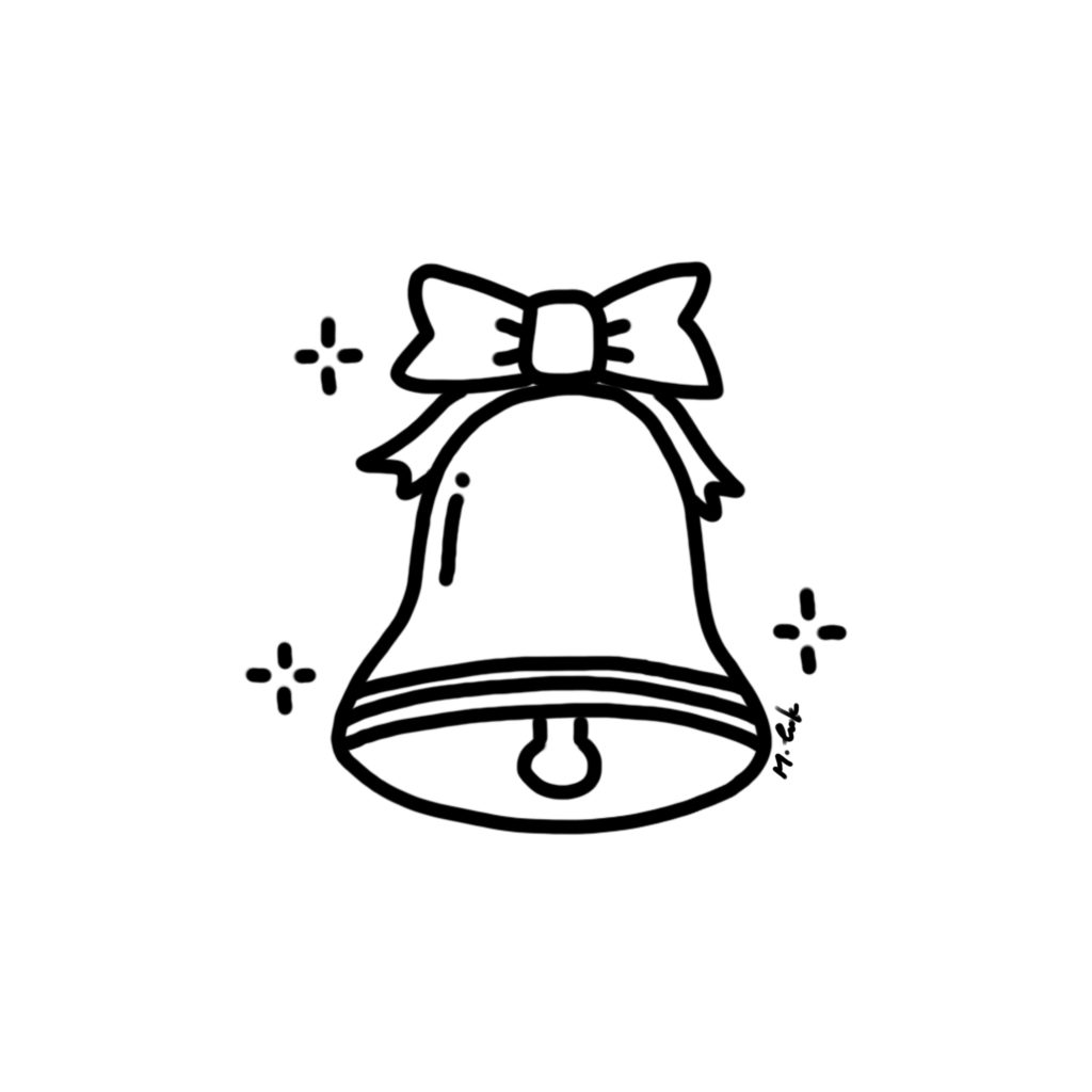 Christmas bell doodle - Miranda Luk Arts