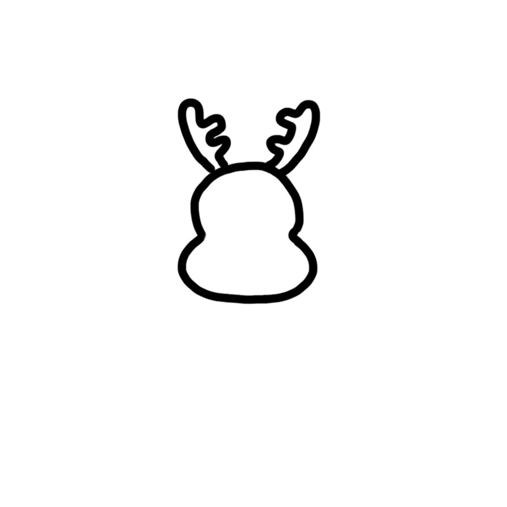 Rudolph doodle - Step 2