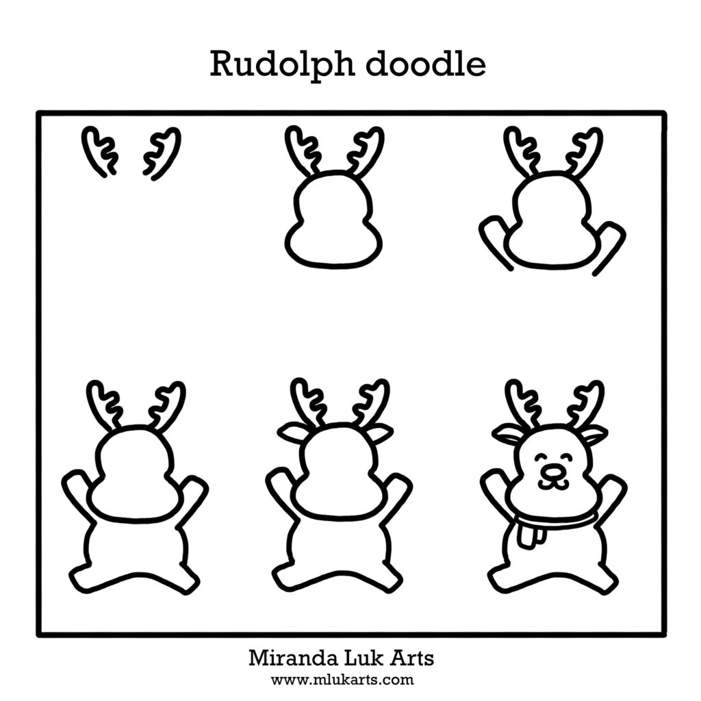 Rudolph doodle - Steps