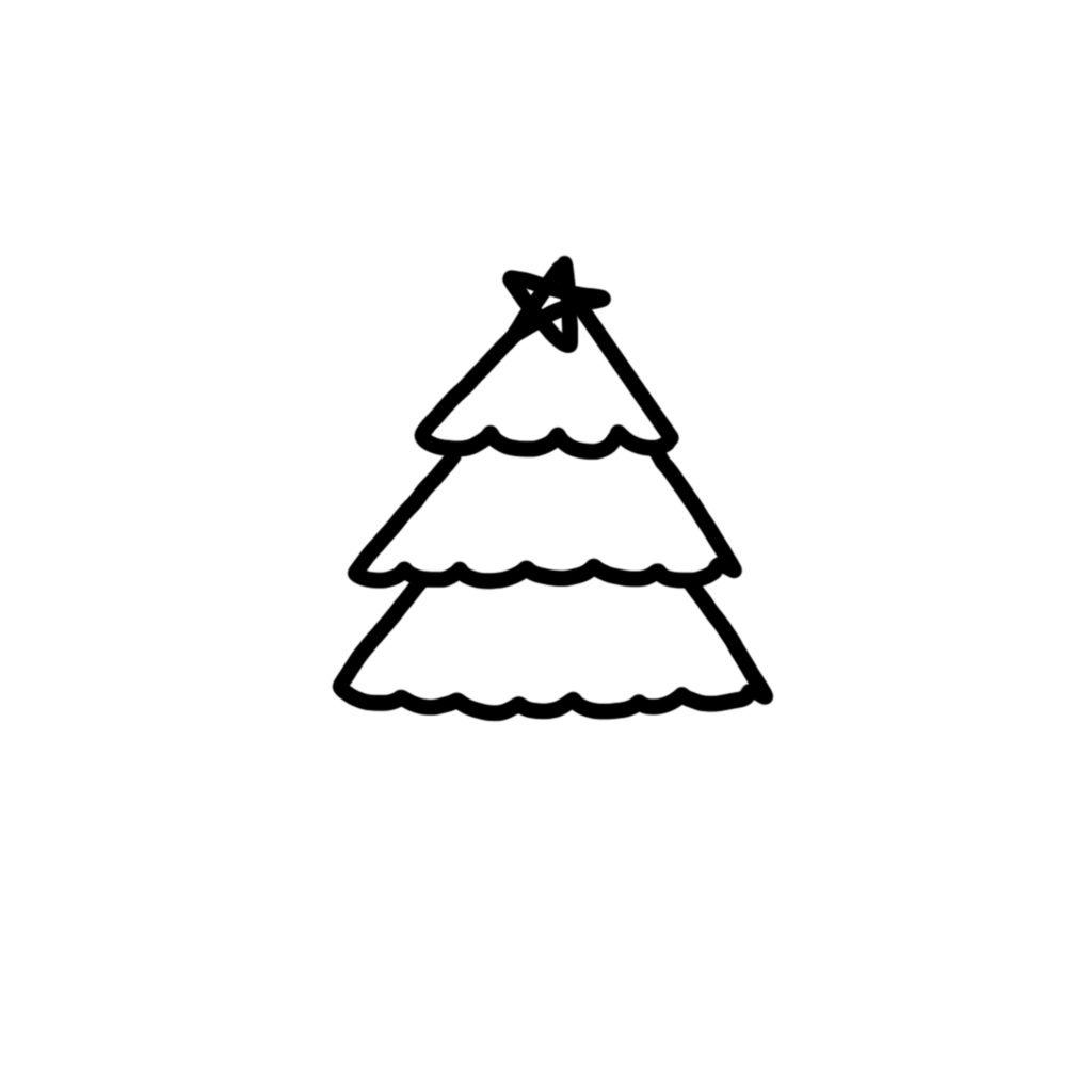 Christmas tree doodle #3 - Step 3