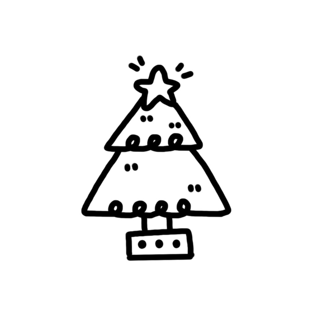 Christmas tree doodle #1 - Step 6