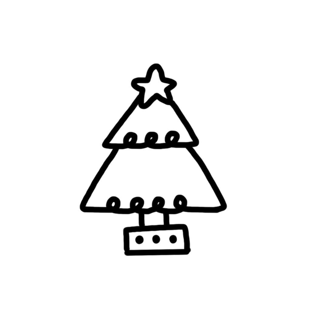 Christmas tree doodle #1 - Step 5