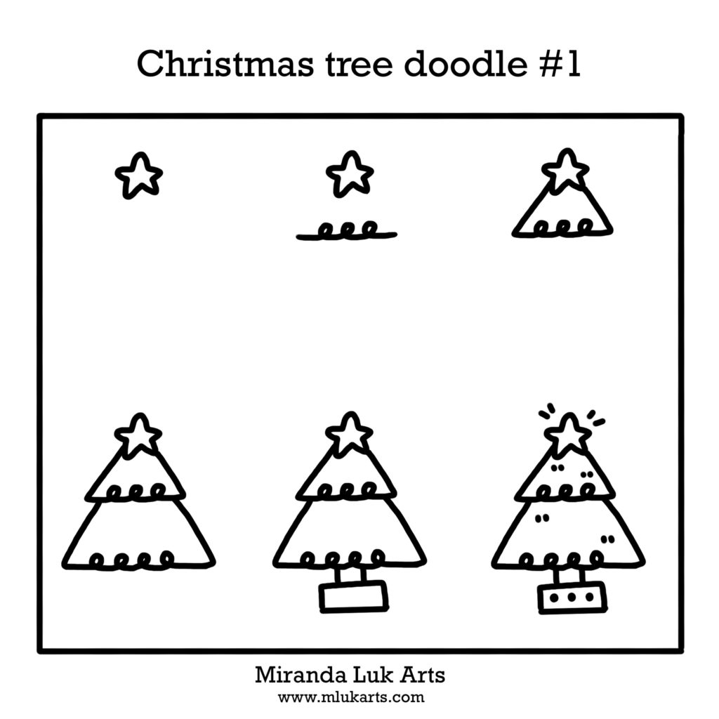 Christmas tree doodle #1 - Steps