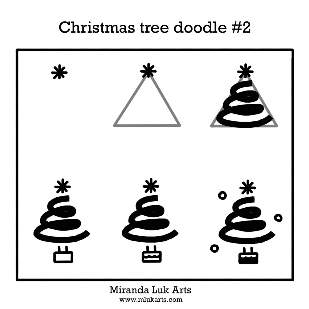 Christmas tree doodle #2 - Steps