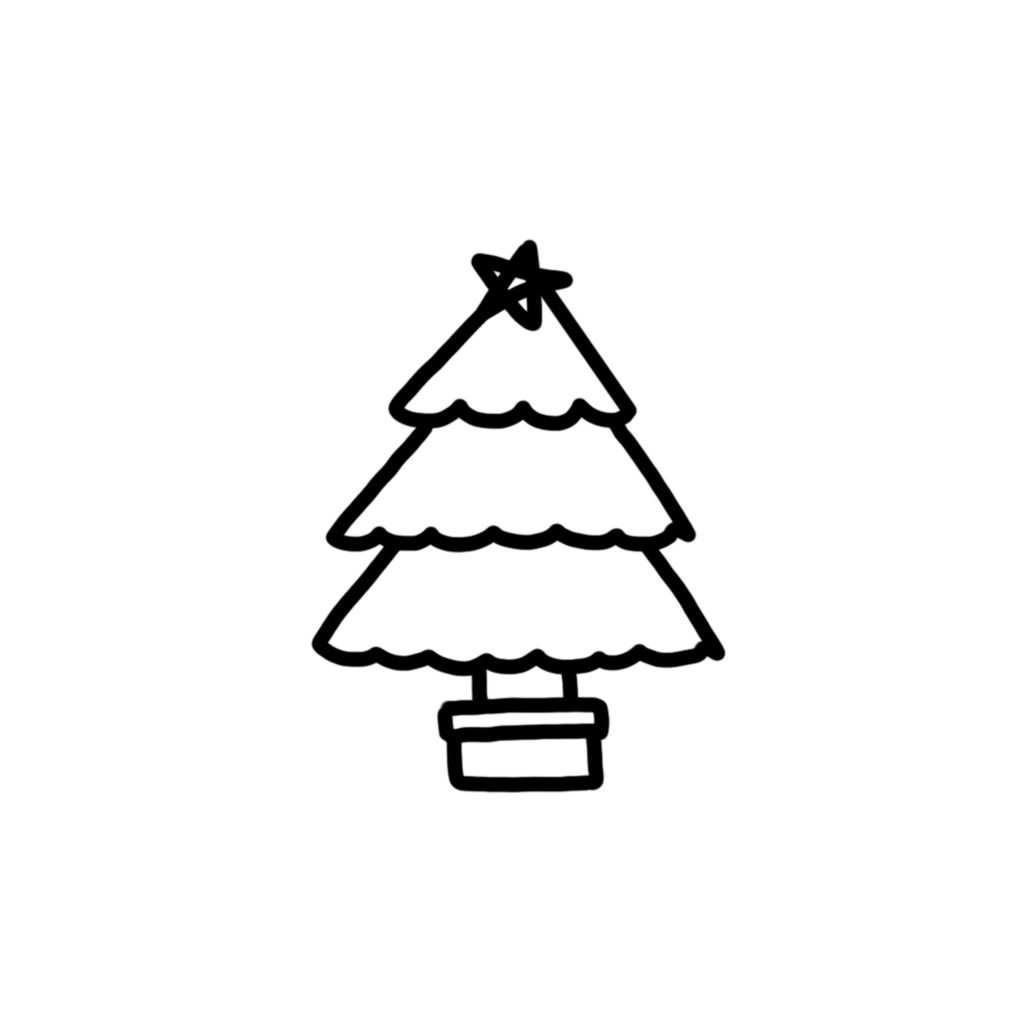 Christmas tree doodle #3 - Step 4