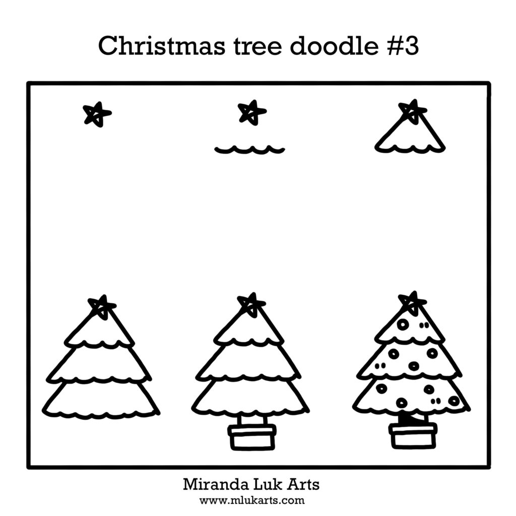 Christmas tree doodle #3 - Steps