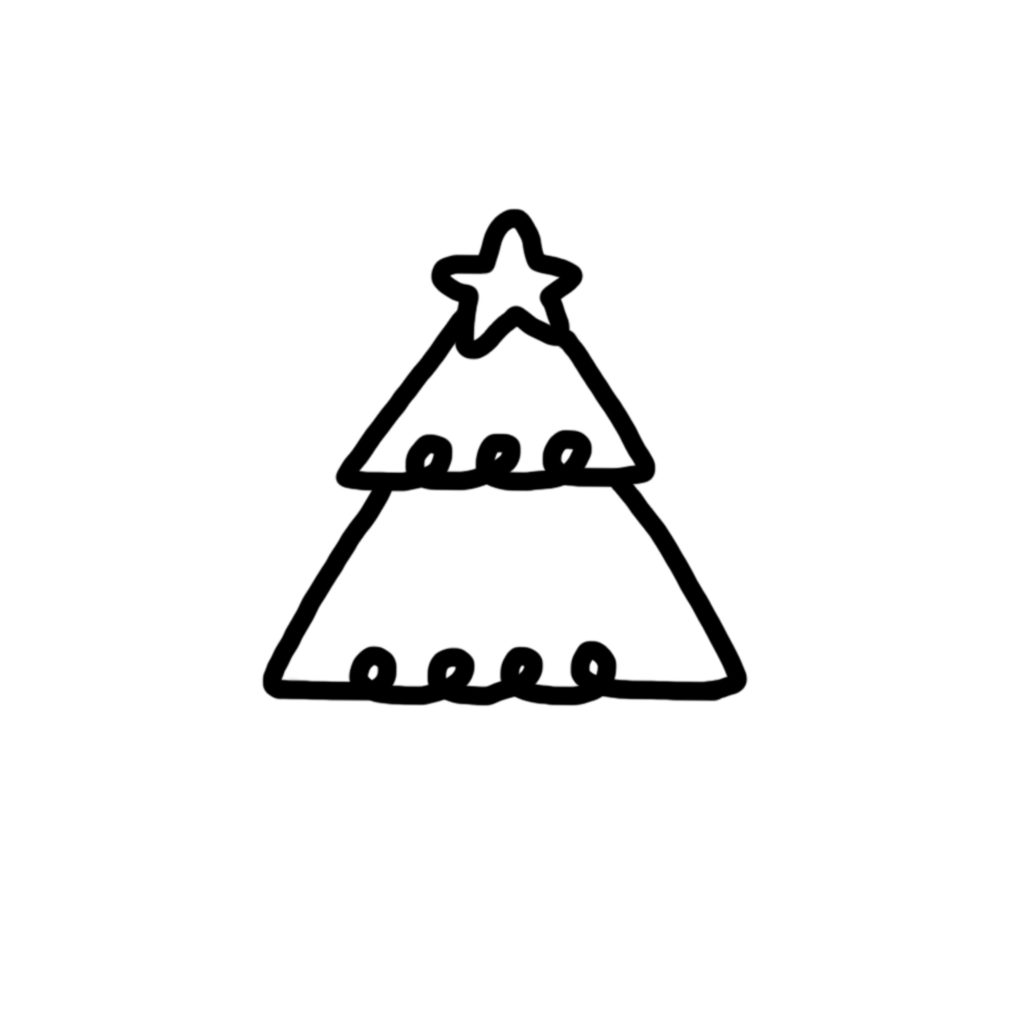 Christmas tree doodle #1 - Step 4