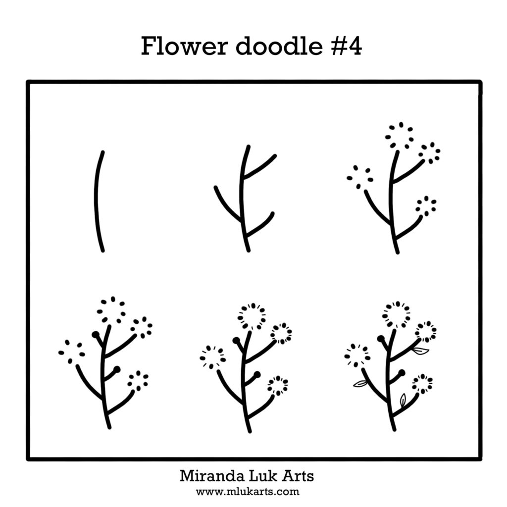 How to draw a flower #4 - Steps