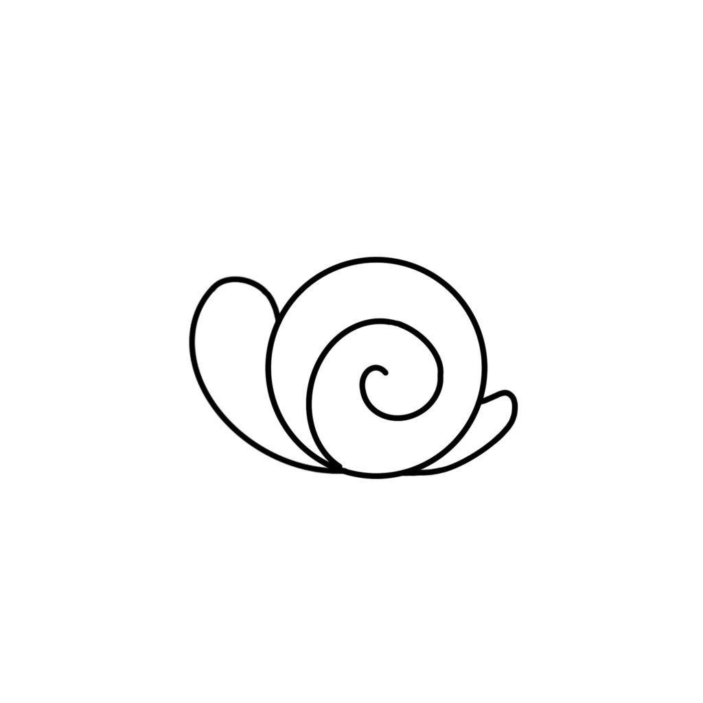 How to draw a snail - Step 2