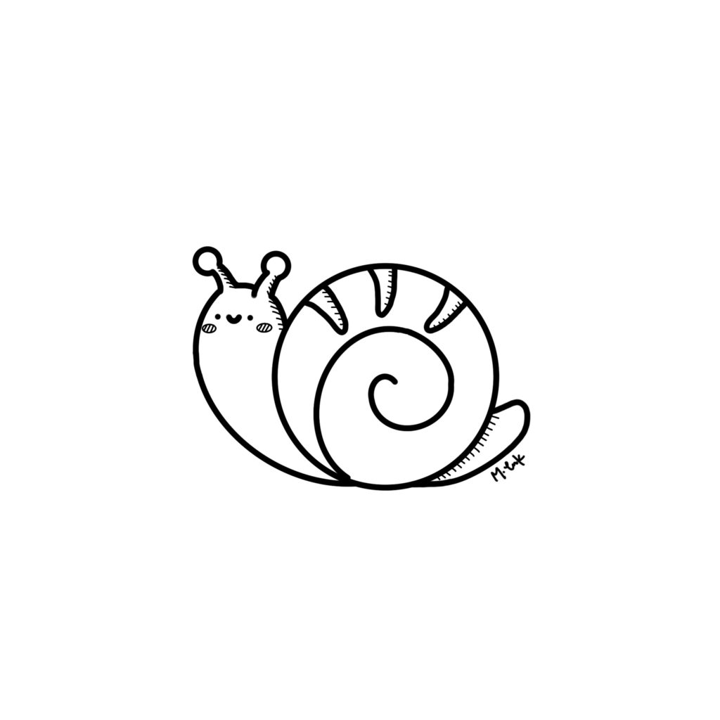 How to draw a snail - Miranda Luk Arts