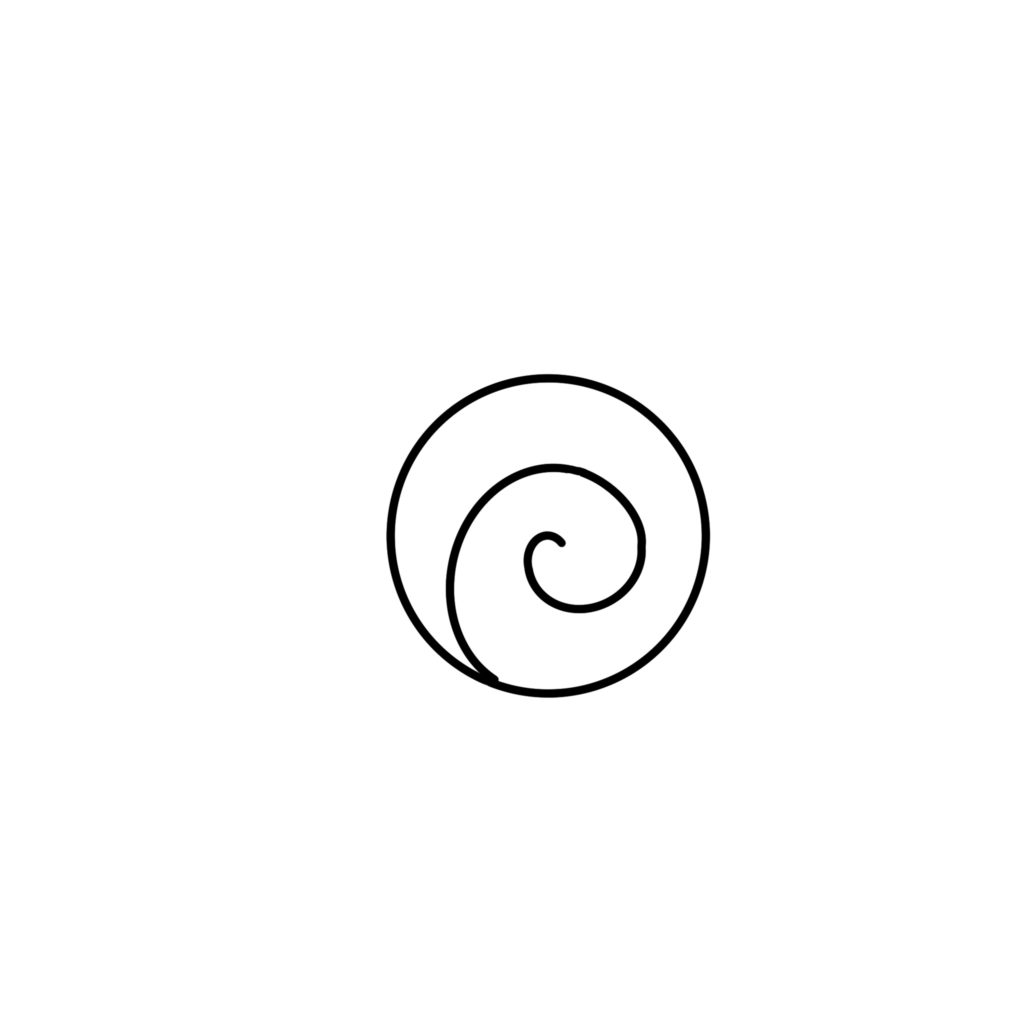 How to draw a snail - Step 1